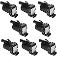 Set of 8 Round Ignition Coil Pack for V8 5.3 6.0 Chevy Silverado 1500 2500 Tahoe Suburban Express GMC Sierra Yukon XL Savana Escalade 2000 2001 2002 2003 2004 2005 2006 Coils Replaces# UF262 D585