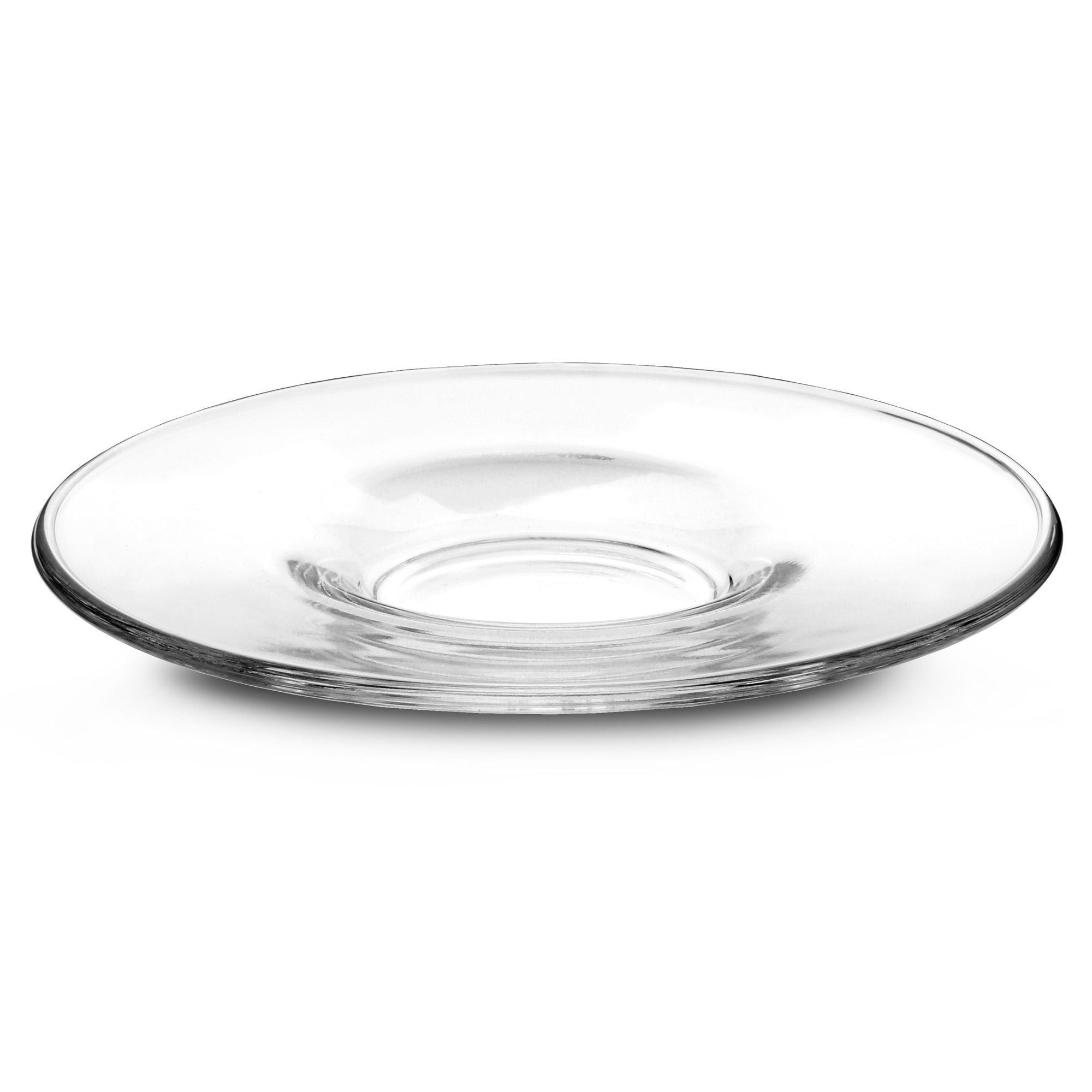 Borgonovo Taza Ischia Cappuccino Saucer 15cm - Set of 6 - Saucer for Glass Coffee Cup