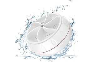 Portable Washing Machine, NADUSEP Ultrasonic Turbine Portable Washing Machine Mini Dishwasher with Suction Cups for Home Travel College Room RV Apartment, Turbo Washer for Cleaning Sock, Underwear