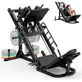 Leg Press Hack Squat Machine Combo, 45&deg; Leg Exercise Machine ,Lower Body Special with Weight Storage for Quads, Hamstring, Glutes, Calves, Compact Home Gym Leg Day Equipment