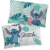 Jay Franco Disney Lilo & Stitch Misty Palm (Pack of 2) Pillowcase - Double-Sided Kids Super Soft Bedding (Official Disney Product)