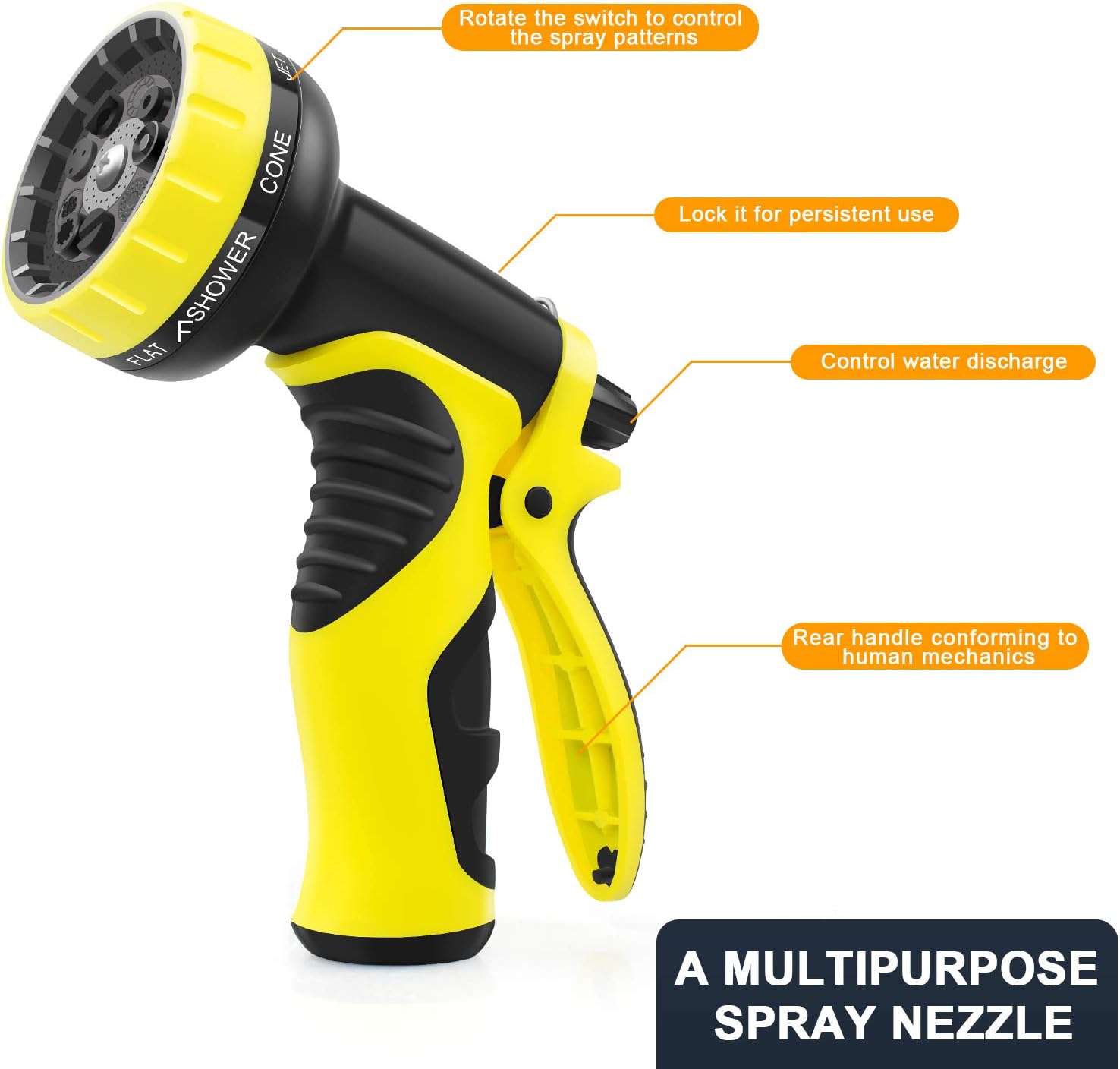 Aterod 75 feet Expandable Garden Hose, Extra Strength Fabric, Flexible Expanding Water Hose with 9 Function Spray Nozzle : Garden & Outdoor