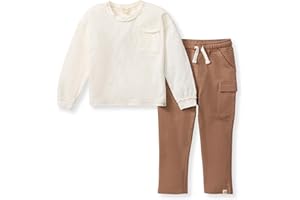 Burt's Bees Baby baby-boys Shirt and Pant Set, Long Sleeve Top & Bottom Outfit Bundle, 100% Organic Cotton