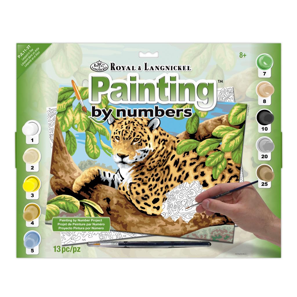 Royal & Langnickel PJL11 Leopard in Tree Painting by Numbers Kit