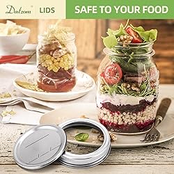 Dalzom® 72Pcs Canning Lids Wide Mouth, Premium