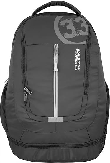 American Tourister Polyester Backpack (AMT SNAP PLUS LAPTOP 02 -GREY 2018)