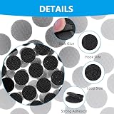 OFFCUP Self Adhesive Dots 504 Pairs Nylon Hook Loop Double Sided Pads Black view 3