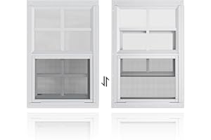 WRISIN 2 Pack Shed Windows 14" W x 21" H Flush Mount, White Household Windows for Playhouses, Barns, Chicken Coop