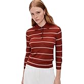 Vince Women's Striped Pique Polo