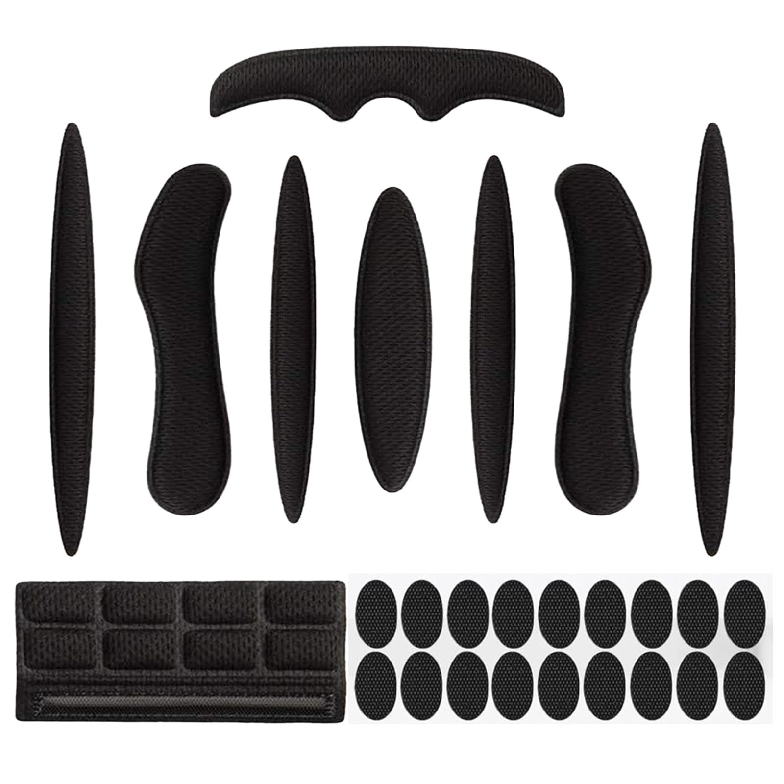 Universal Anti-Collision Helmet Padding Kit - Foam Pads and Inserts for Bicycle With Lining Sponge Replacement, Black