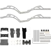 MEUS RACING SCX24 LCG Chassis TC4 Titanium Frame for Axial SCX24 C10 Bronco Wrangler 1/24 RC Crawler Upgrades (C10)