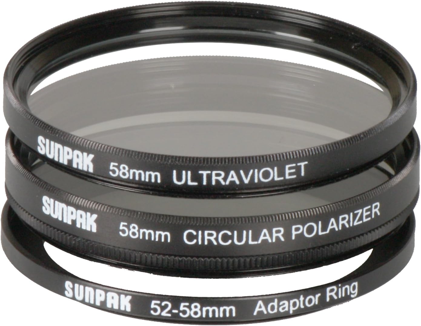 Sunpak CF-5258-TW-MW 52mm and 58mm UV and CPL Filter Kit (Black)