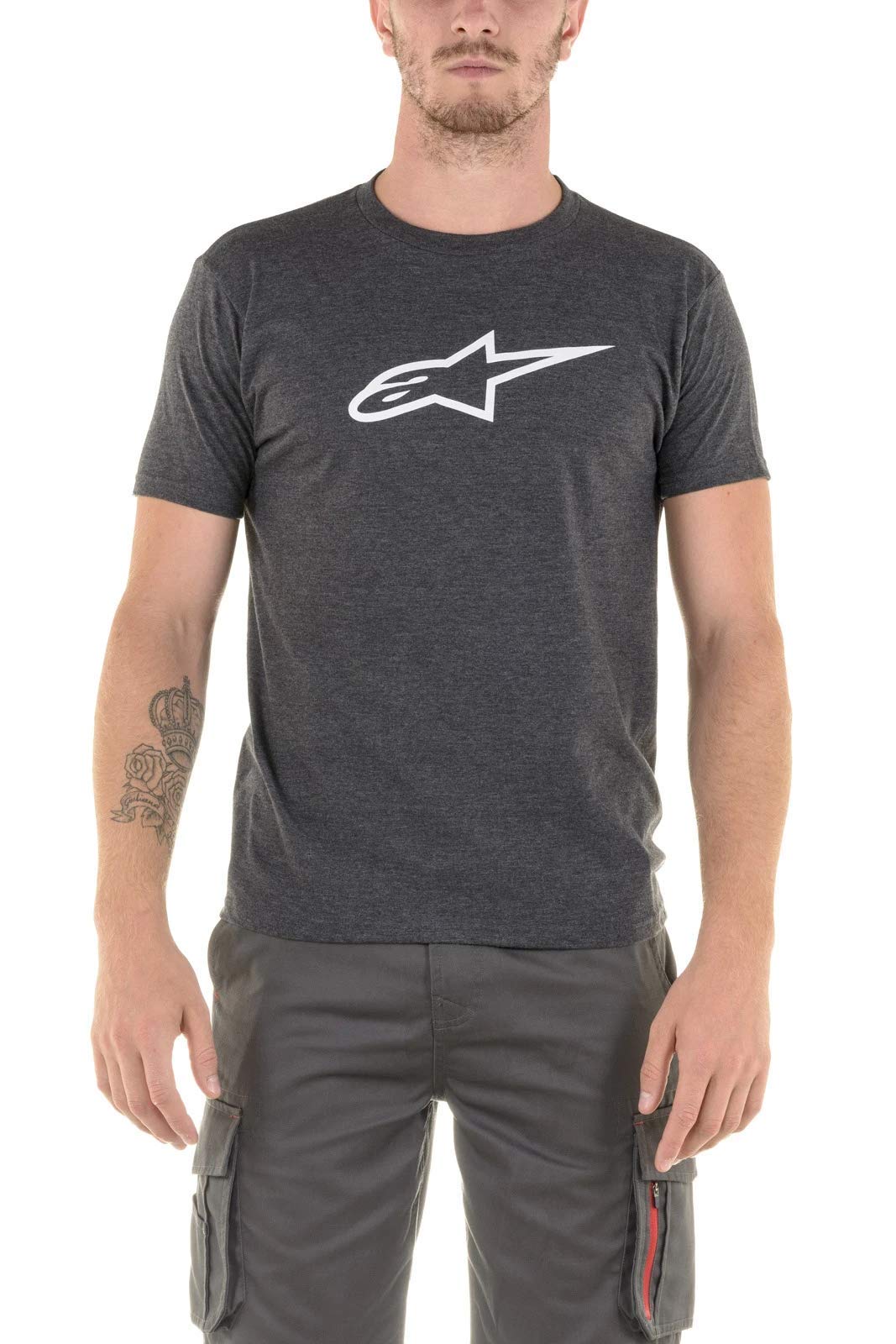 Alpinestars Ageless II Tee T-Shirt - Charcoal Heather/Grey, Small