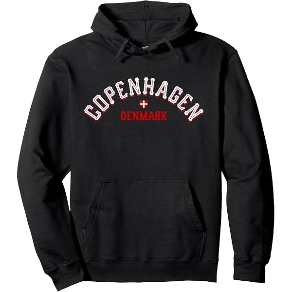 Sweatshirt Copenhague Danemark - Coupe Classique, Col Tissé, 241 G, Unisexe