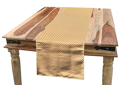 Amazon Com Ambesonne Checkered Table Runner Diagonal