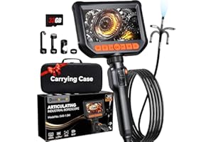 DAXIONGMAO Two-Way Articulating Borescope Camera with Light, 1920P HD Endoscope Camera, 5 FT Flexible Snake Inspection Scope for Automotive and Aircraft Mechanics, Father's Day Gifts&Cool Gadgets for Men