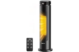 FLANUR Space Heaters for Indoor Use Large Room, 1500W Portable Heater with Remote, 5 Modes, Safety Protection & Child Lock, 1