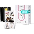 Liene Sticker Paper & Cartridge (Enhanced Adhesion Version) - 2 Ink Cartridge Refills & 72 Sheets 4x7" Photo Paper, Dye Sublimation Waterproof, Compatible with Liene PixCut S1