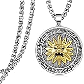 qielizhu Aztec Necklace 925 Sterling Silver Aztec Mayan Calendar Neckalce Mayan Jewelry Gifts for Men Women