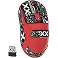 MAMBASNAKE Attack Shark X3 Wireless Gaming Mouse, 49g Ultralight, PixArt PAW3395 26000 DPI, Bluetooth/2.4Ghz /Wired Tri-Mode, 200Hrs Rechargeable Battery, Kailh GM8.0 Switch for MAC/Win - Red&Tape