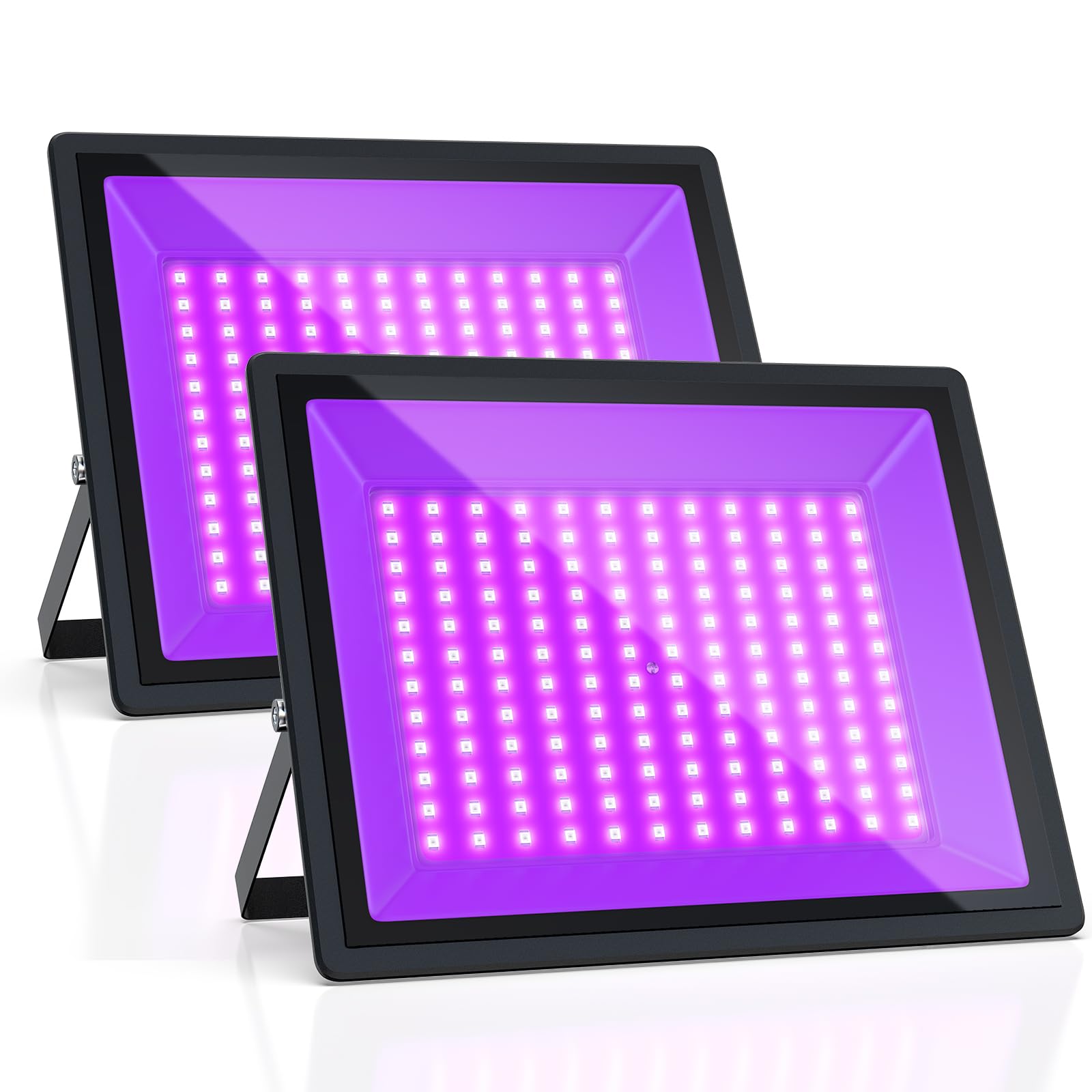 Photo 1 of 150W UV Black Light, 2 Pack Powerful IP66 Waterproof LED Lamps for Neon Glow Party, Halloween, Christmas Decor and Art Displays in Large Space (150W (2 Pack))