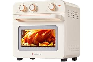 HAUSWIRT Air Fryer Toaster Oven Combo K3, Retro Convection Oven Countertop,19QT 4-slices or 10" Pizza, Bake Toast Broil Air F