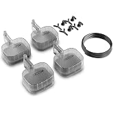 AC Infinity Auto-Fill Upgrade Valve Kit for Self-Watering Fabric Pot Base | Gravity-Powered Valve Refills Water from Larger Reservoir, Secure Leak-Proof Seal, 3/8" OD Tubing, 4-Pack for Hydroponics