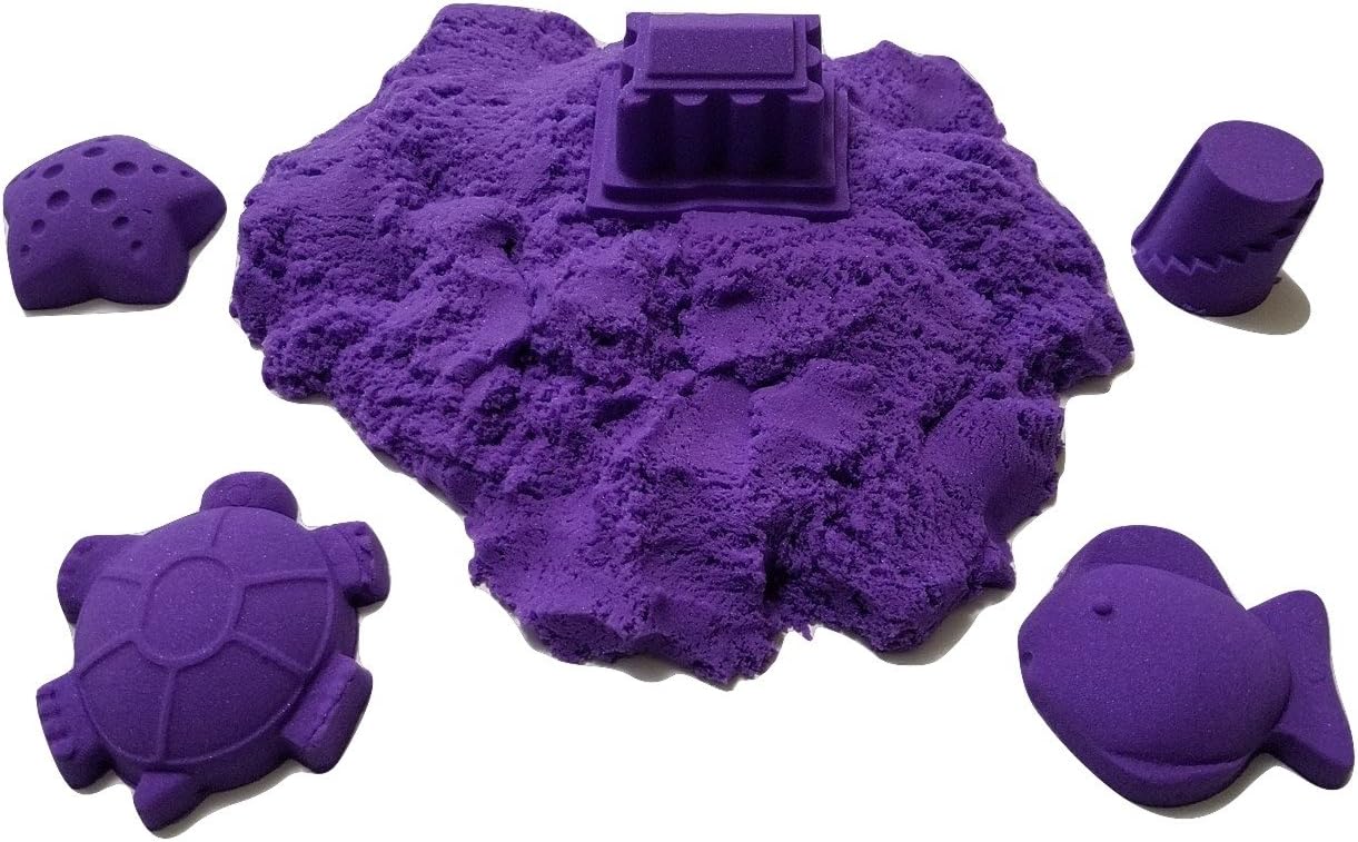 JM Future Refill Space Sand/Moon, Crazy Magic Mold-N-Play Educational Creative Fun Kids Toy DIY, 2 lb., Purple