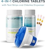 CUQOO Pure Splash 1kg Chlorine Tablets with Dispenser & Test Strips view 2