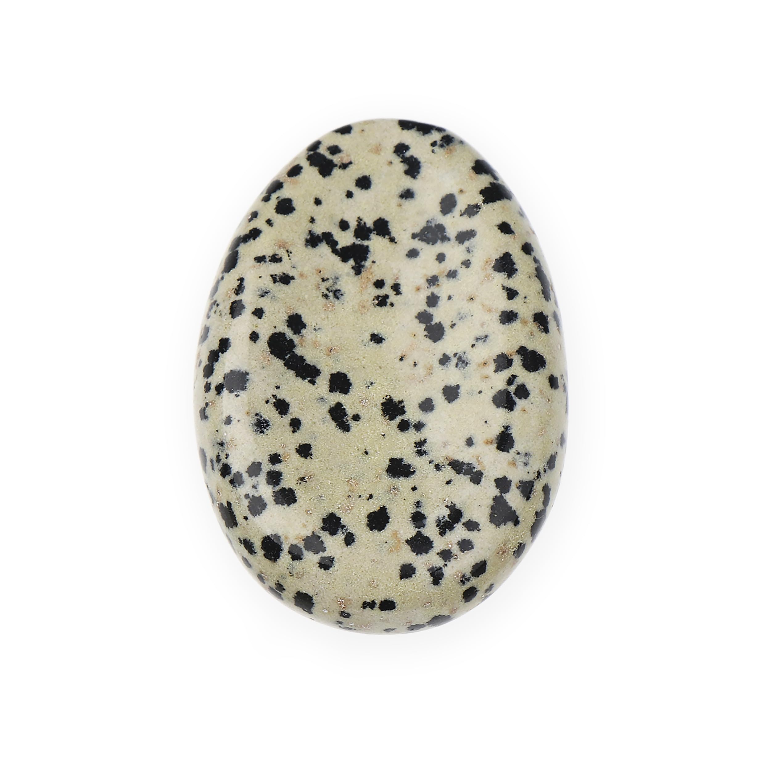 NKlaus Dalmatian Thumb Stone Aplit Gemstone 5 x 3.5 cm Healing Stone Worry Stone 14875