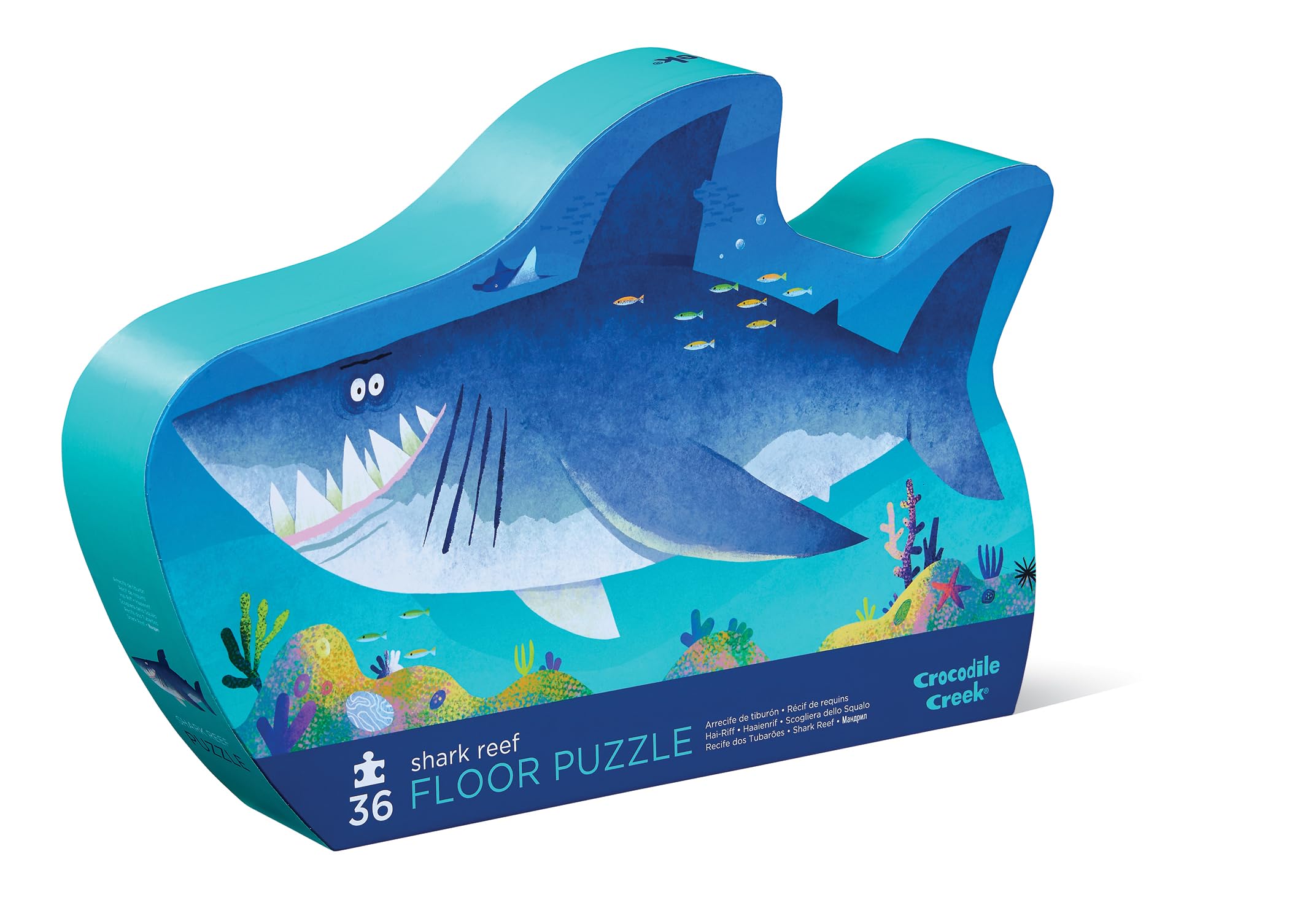 Crocodile Creek - Shark Reef - 36-Piece Jigsaw Floor Puzzle with Heavy-Duty Shaped Box for Storage, Large 20" x 27" Completed Size, Designed for Kids Ages 3 Years and up — image 1