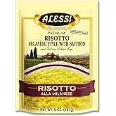 Alessi Autentico, Premium Seasoned Risotto, Italian Arborio Rice, Easy to Prepare, 8oz (Milanese, Pack of 6)