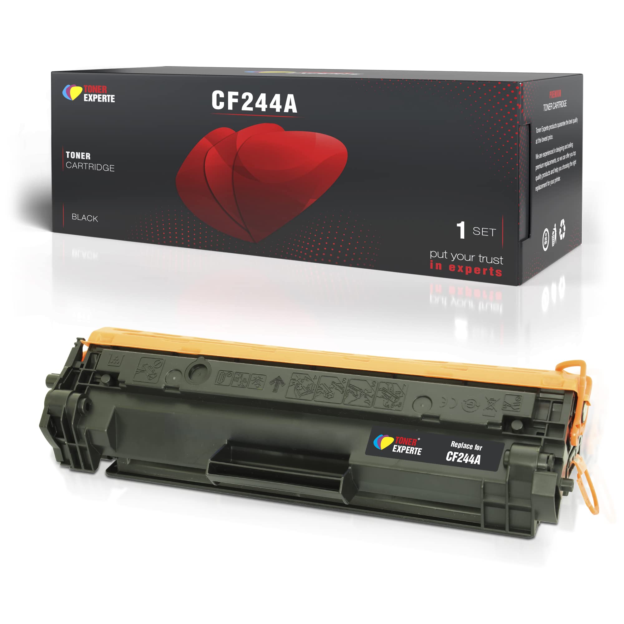 TONER EXPERTE Compatible HP CF244A 44A Black Toner Cartridge Replacement for CF 244A for LaserJet Pro M15w M15a MFP m28w M28a M29w Printer