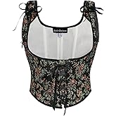 Scarlet Darkness Women's Underbust Corset Top Renaissance Medieval Lace-up Boned Fairycore Pirate Corsets