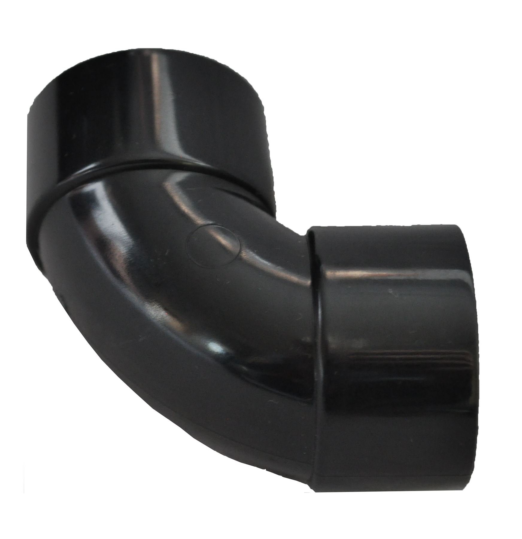 Solvent Black 50mm (56mm) Waste Pipe Swept Bend - Pack of 10
