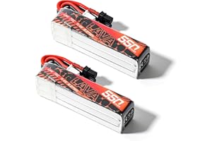 BETAFPV 2pcs Lava 550mAh 3S 11.4V LiHV 75C FPV Lipo Battery with XT30 Connector, Rechargable Lipo Battery for 3S FPV Racing Whoop Drone Quadcopters Like Pavo20 3S Brushless Drone, Pavo Pico Frame