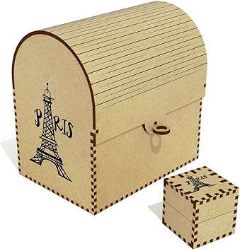 Azeeda Torre Eiffel De Paris Grande Cofre Del Tesoro Joyero Tc00021341 Amazon Es Juguetes Y Juegos