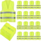 Yuanan High Visibility Safety Vest, Reflective Mesh Construction Vest, Breathable Reflective Vests for Work Cycling Runner