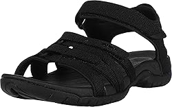 Teva Women's Tirra Sandal, Black/Black, 6
