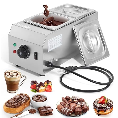 CGOLDENWALL 8kg Capacity 2 Tanks Commercial Electric Chocolate Melter Chocolate Melting Machine Chocolate Melting Pot Chocolate Tempering Machine Digital Chocolate Warmer 110v220v Ce (color:sliver CGOLDENWALL 8kg Capacity 2 Tanks Commercial Electric Chocolate Melter Chocolate Melting Machine Chocolate Melting Pot Chocolate Tempering Machine Digital Chocolate Warmer 110v220v Ce (color:sliver