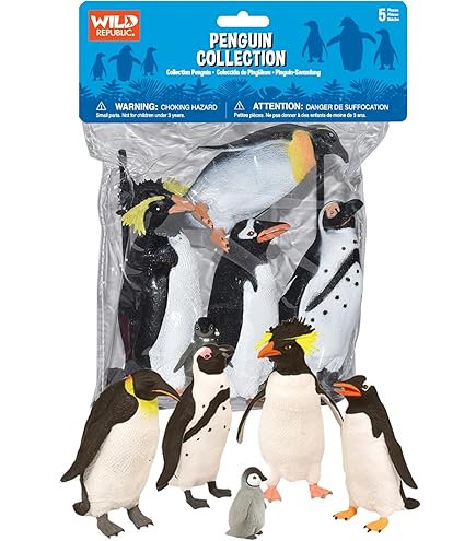 Amazon.com: Wild Republic Penguin Figurines Tube, Penguin