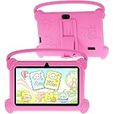 ICONLINK Kids Tablet 7 inch 3-9 for Kids,32GB ROM Toddler with Shockproof Case,Kids Android Software Installed Netflix,YoutTube, aiwawa Apps Parent Controls,Dual Camra, WiFi,FM, GPS (Pink)