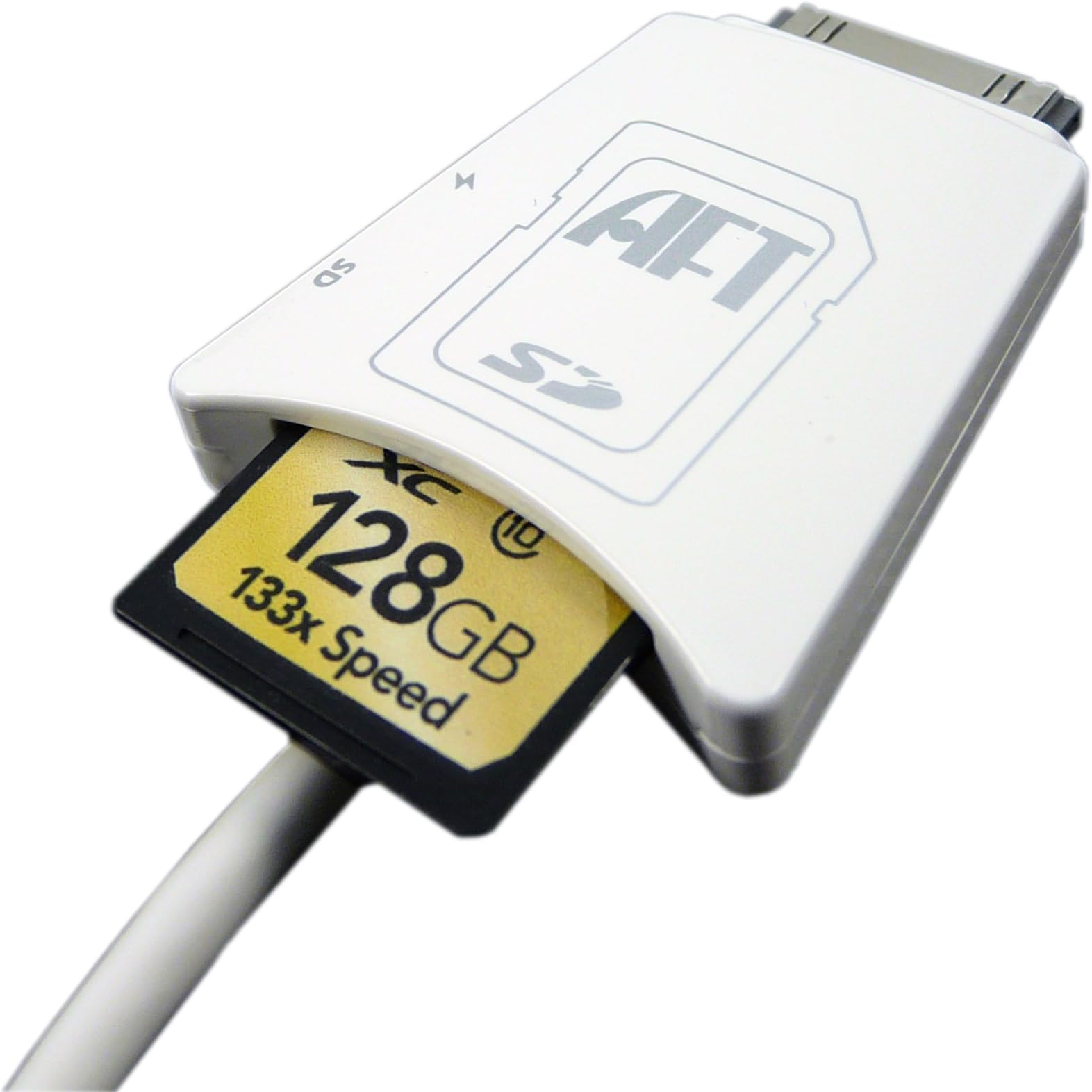 Atech Flash iDuo2Go Sync/Charge Cable for iPhone/iPod/iPad plus USB 3.0 SDHC Card Reader for Computers