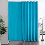 Furlinic Shower Curtain 244x200 cm Teal Mould Proof Waterproof 16 Hooks