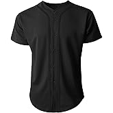 Ma Croix Made in USA Mens Premium Button Down Baseball Jersey Team Uniform Hip Hop Urban Tee Shirt