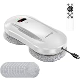 AGORVIO Window Cleaning Robot with Auto Water Spray &amp; Smart Navigation, Automatic Window Cleaner Robot for Inside/Outside Glass with Triple Safety System, Edge Detection and Remote Control