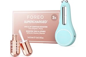 FOREO A Wink 'n' a Smile Bundle - BEAR 2 eyes & lips Smoothing Device + FOREO SUPERCHARGED Eye & Lip Contour Booster Serum 3x