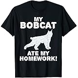 My Bobcat Ate My Homework Feline Kitty Back To School Kid T-Shirt