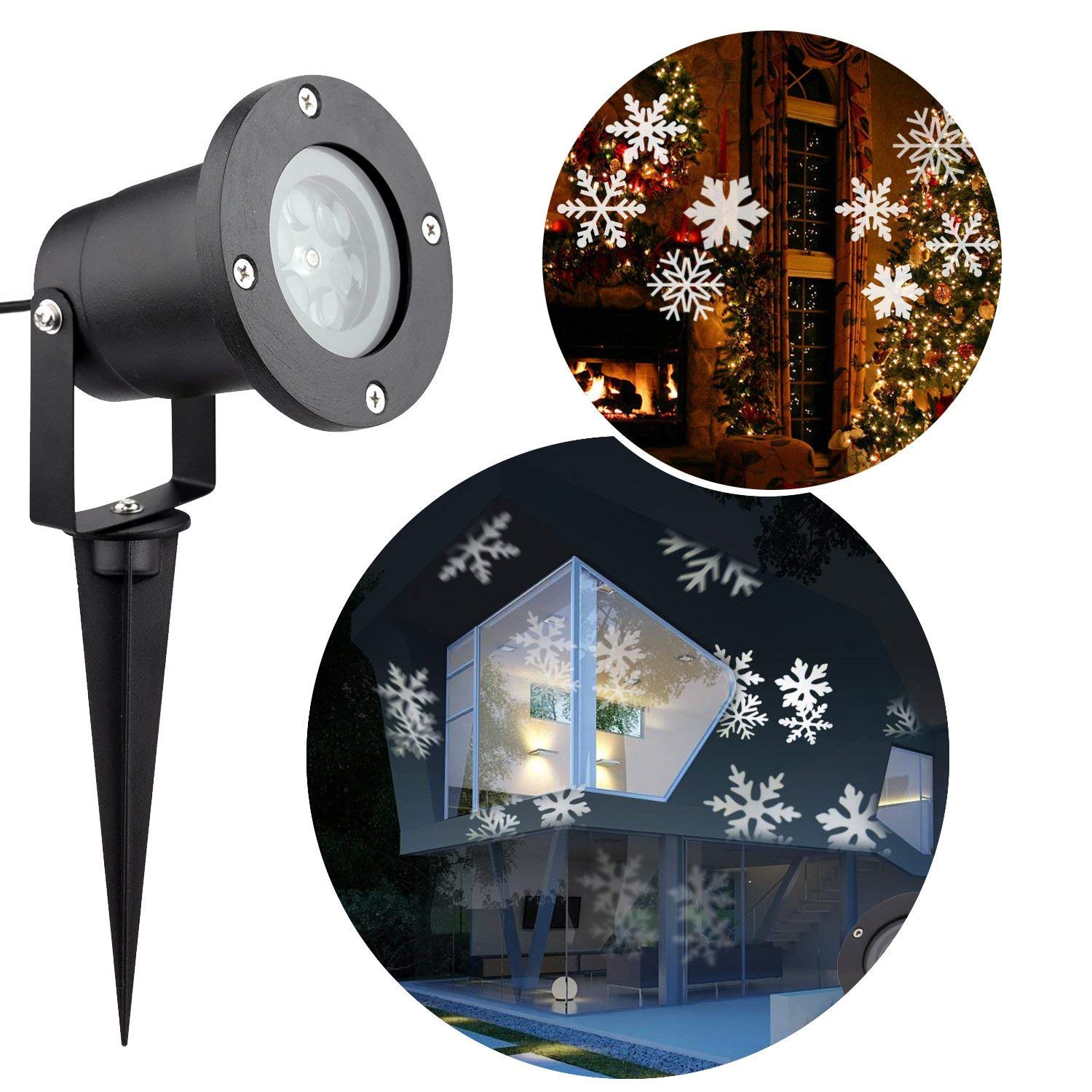 AOWIN Christmas Projector Light 20 Slides Bright Waterproof LED Outdoor