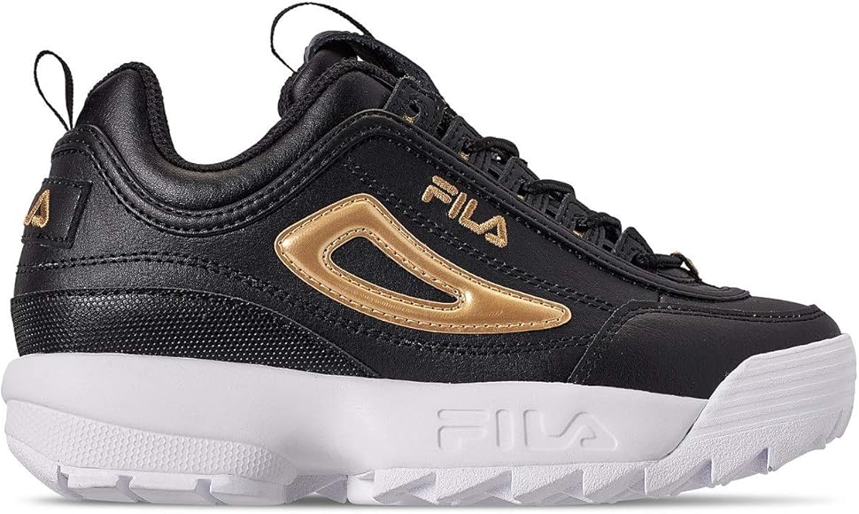 fila disruptor metallic gold